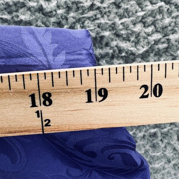 Adrianna Papell Womens Straight Skirt 22 Blue 100%‎ Silk Rear Zip Lined Vintage - Picture 8 of 9